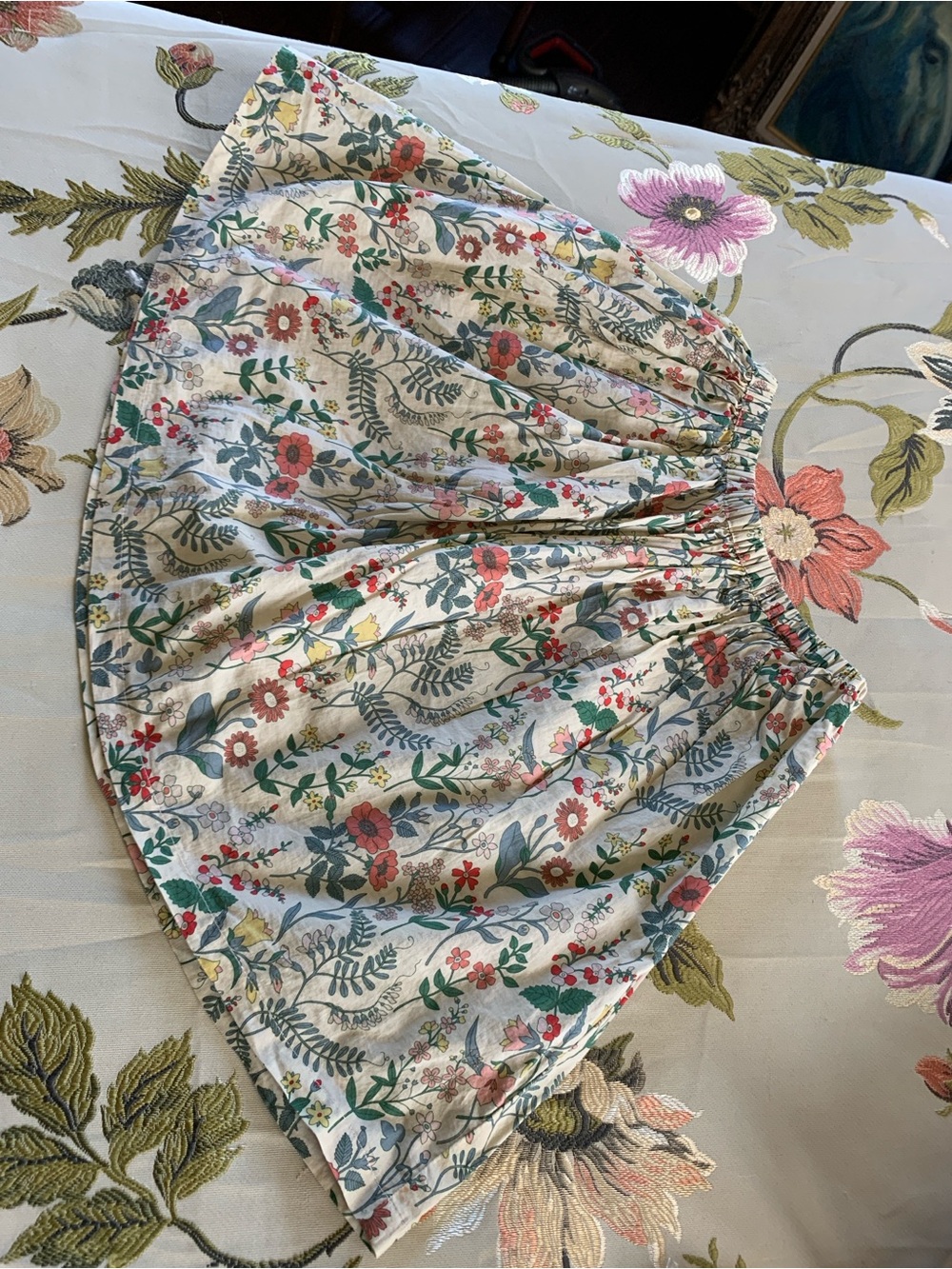 Vintage Adorable Boho Baby Botanical Floral Cotton Skirt